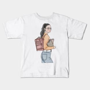 School girl (3) Kids T-Shirt